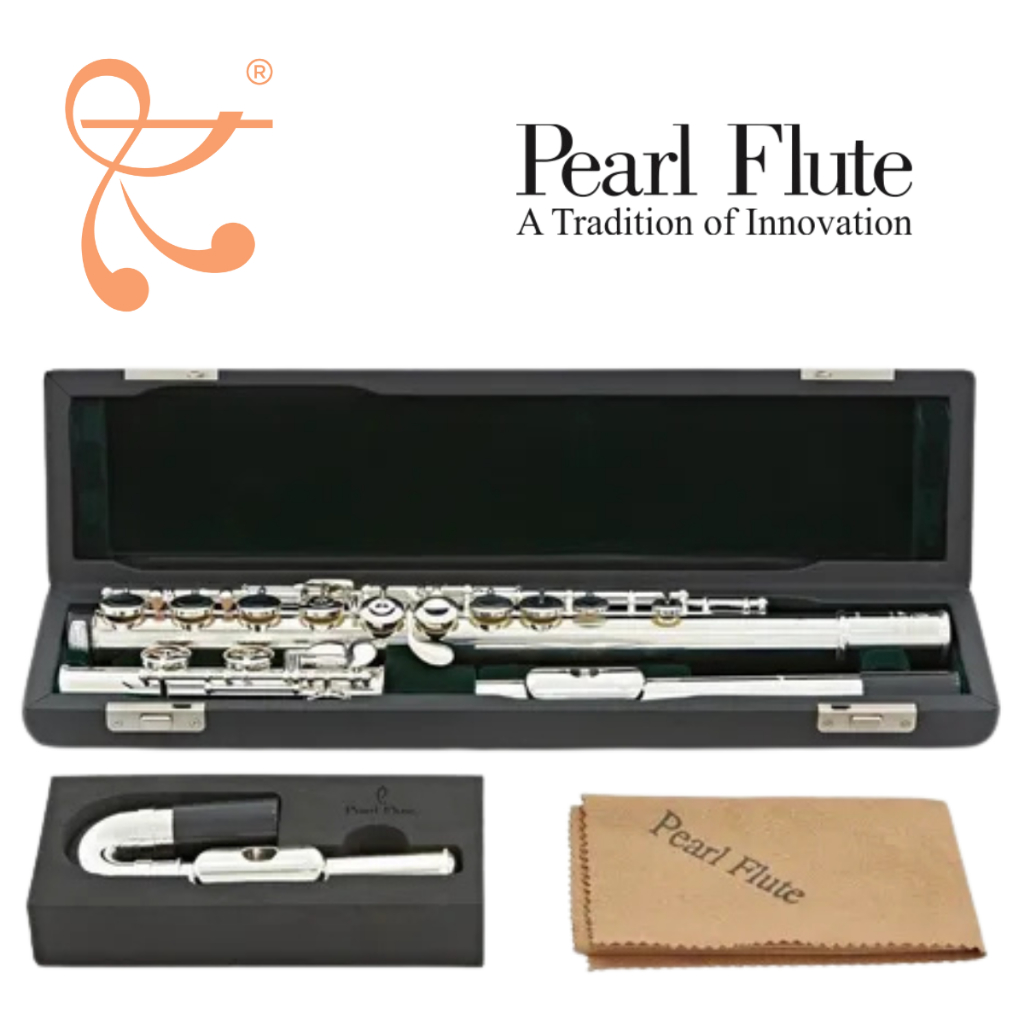 Pearl Flute PF-505REUS Student Model Silver-Plated with Straight and Curved Headjoint Flute