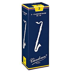 Vandoren Traditional Bass Clarinet Reed - Box/ Loose Pack - 2.0/ 2.5/ 3.0/ 3.5