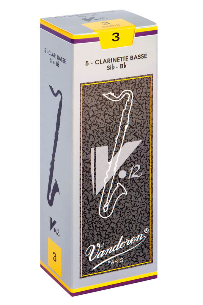 Vandoren V12 Bass Clarinet Reed - Box/ Loose Pack - 2.5/ 3.0/ 3.5