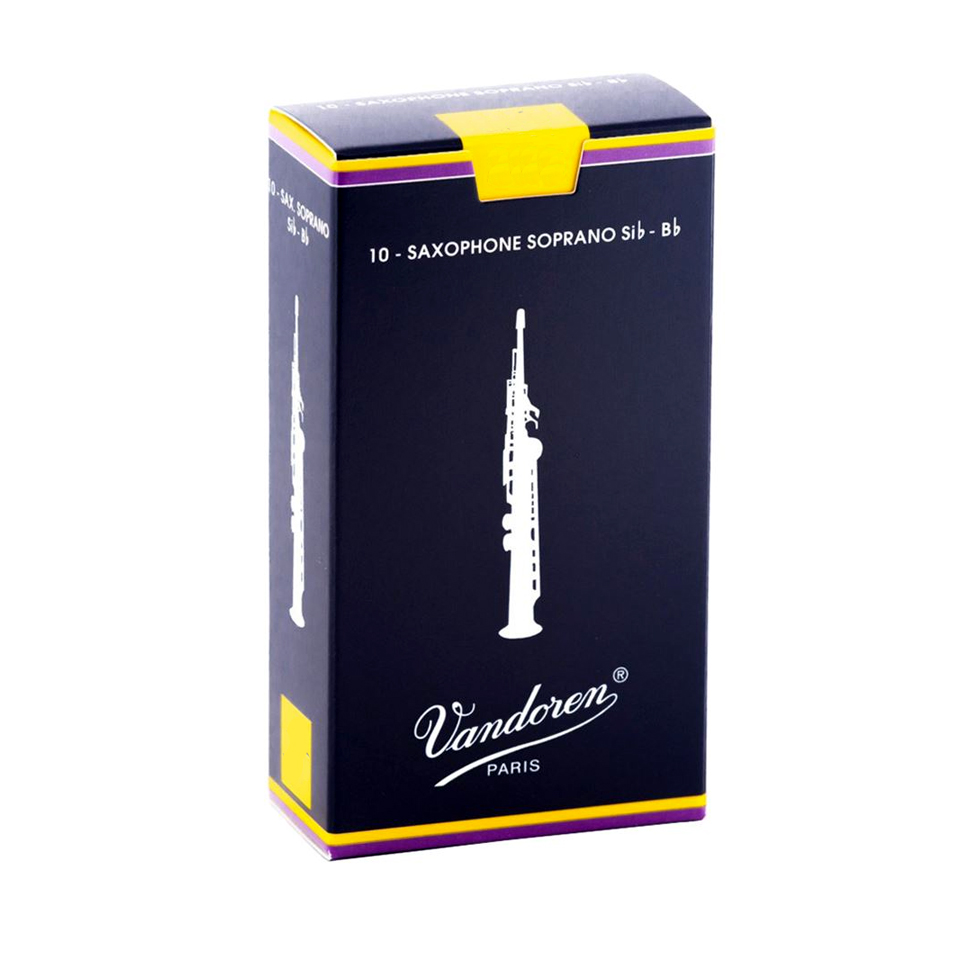 Vandoren Traditional Soprano Saxophone Reed - Box/ Loose Pack - 2.0/ 2.5/ 3.0/ 3.5