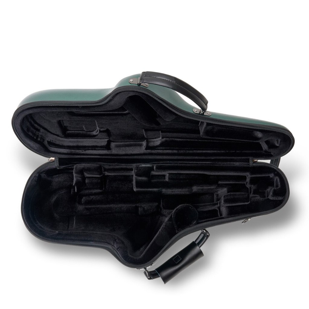 Protec Micro Zip Alto Saxophone Case (Black/ Hunter Green/ Blue)