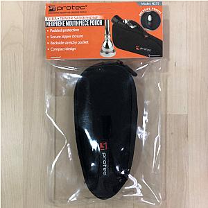 Protec Tuba & Tenor Saxophone Single Neoprene Mouthpiece Pouch (Black/ Red)