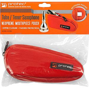 Protec Tuba & Tenor Saxophone Single Neoprene Mouthpiece Pouch (Black/ Red)