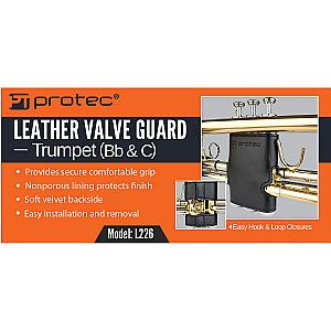 Protec Trumpet Valve Guard - Leather Black