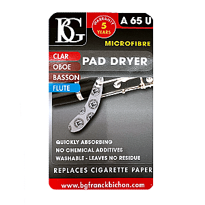 BG Pad Dryer for Flute, Clarinet, Saxophone, Oboe, Bassoon - Small/Large