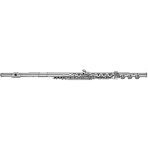 Sankyo Flute CF601 Professional Model Full Silver Flute
