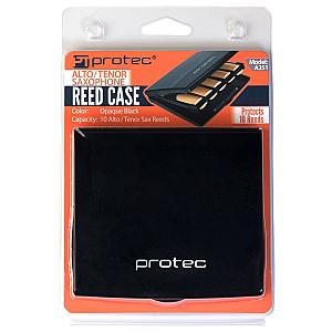 Protec Alto/Tenor Saxophone Reed Case Opaque Black - 10 Reeds