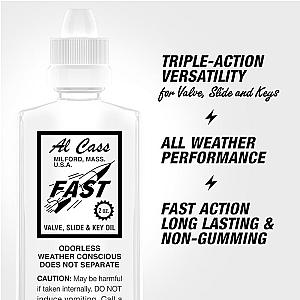 Al Cass Brass Musical Instrument Fast for Valve, Slide & Key Oil