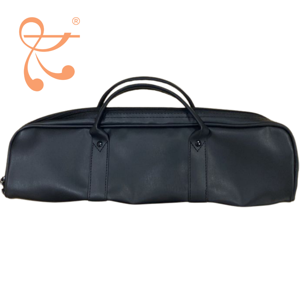 Flute Leather Case Cover - C-Foot/B-Foot - Black/Brown