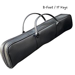 Flute Leather Case Cover - C-Foot/B-Foot - Black/Brown