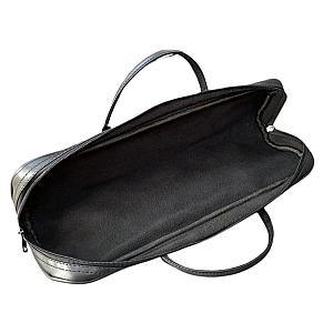 Flute Leather Case Cover - C-Foot/B-Foot - Black/Brown