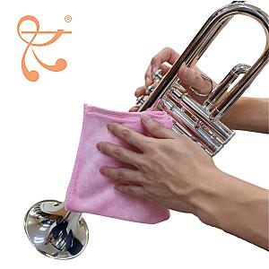 Universal Music Instrument Cleaning Cloth (13''x13'') - Pink/Purple/Blue/Yellow