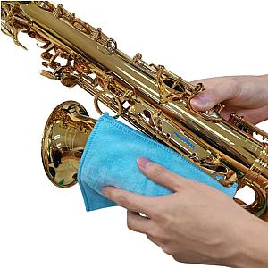 Universal Music Instrument Cleaning Cloth (13''x13'') - Pink/Purple/Blue/Yellow